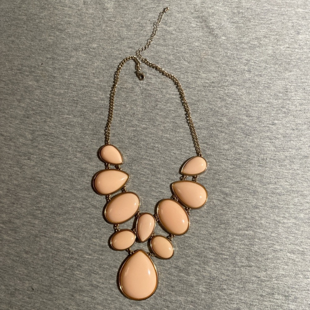 Elegant Peach Statement Necklace